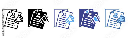 Press Release icon sheet multi style collection