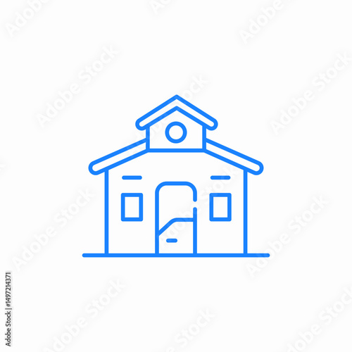 playhouse cabin icon sign vector