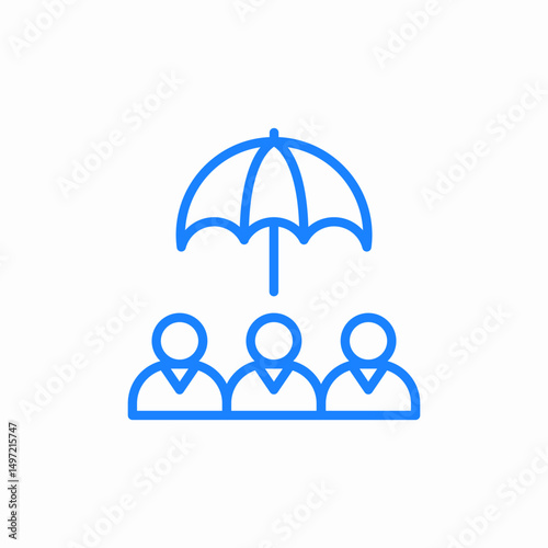 team insurance icon sign vector