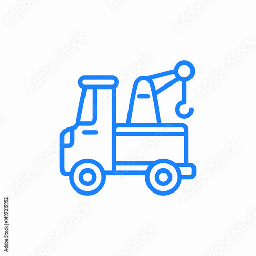 tow truck icon sign vector