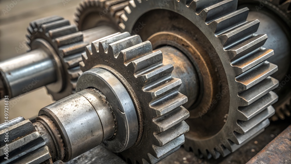 Metal Gears Mechanism: Industrial Machinery Parts Metal Gears Mechanism: Industrial Machinery Parts