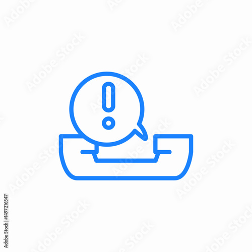 warning call icon sign vector