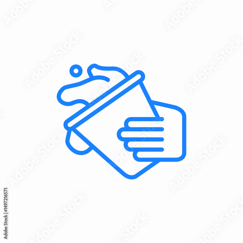 water bucket icon sign vector