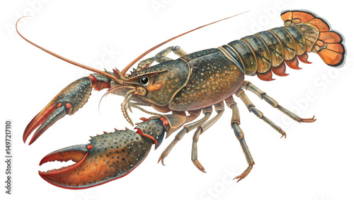 lobster isolated on white