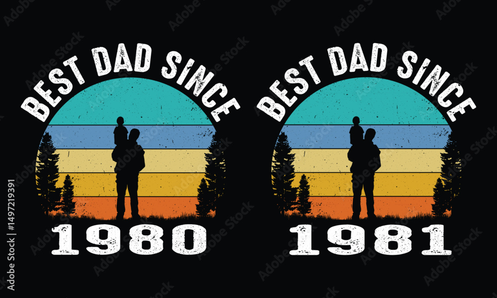 Fototapeta premium Best Wife since 1980 and 1981 Design,45th Wedding Anniversary Gift for Wife, 44 Year Wedding Anniversary Design.
