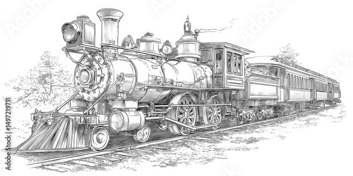 Historische Dampflokomotive im Detail photo