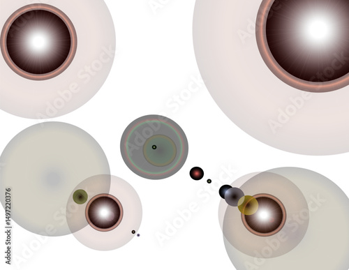 Abstract Composition of Spheres and Light Effects