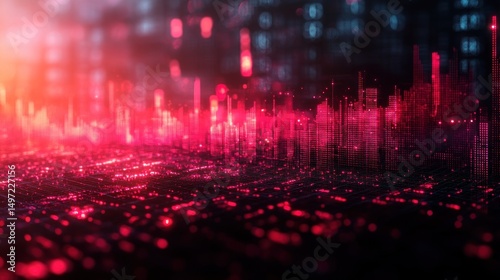 Cyberpunk Cityscape: Digital Metropolis at Night