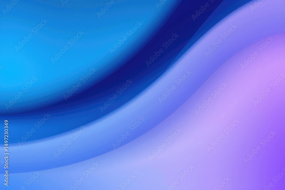 Naklejka premium Abstract Blue Purple Wave Background Gradient Smooth Swirl Texture