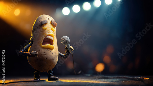 Animated potato character p...