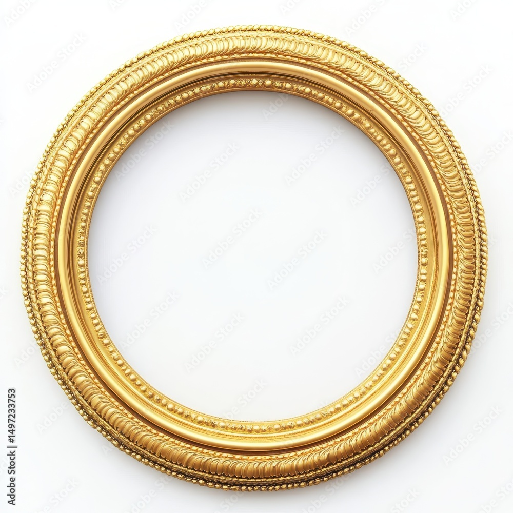 Gold Picture Frames. Elegant and Luxurious Gilded Frames on White Background Gold Picture Frames. Elegant and Luxurious Gilded Frames on White Background