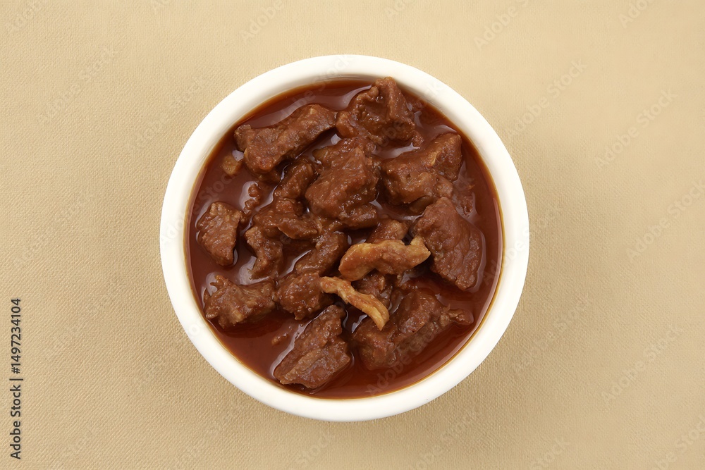 Bowl of delicious savory beef stew Bowl of delicious savory beef stew