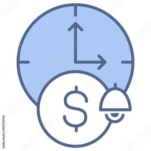Real Time Notification Blue Icon