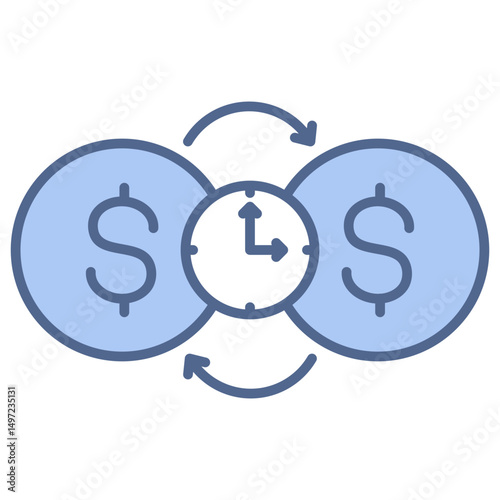 Real Time Remittances Blue Icon