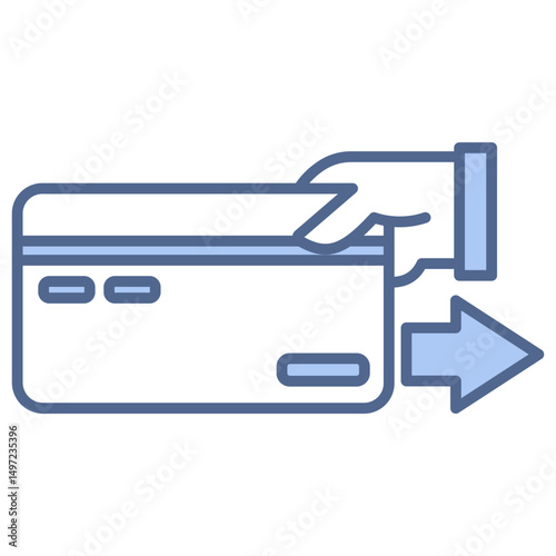 Pull Payment Blue Icon