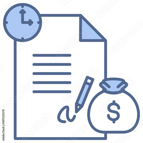 Loan Disbursement Blue Icon