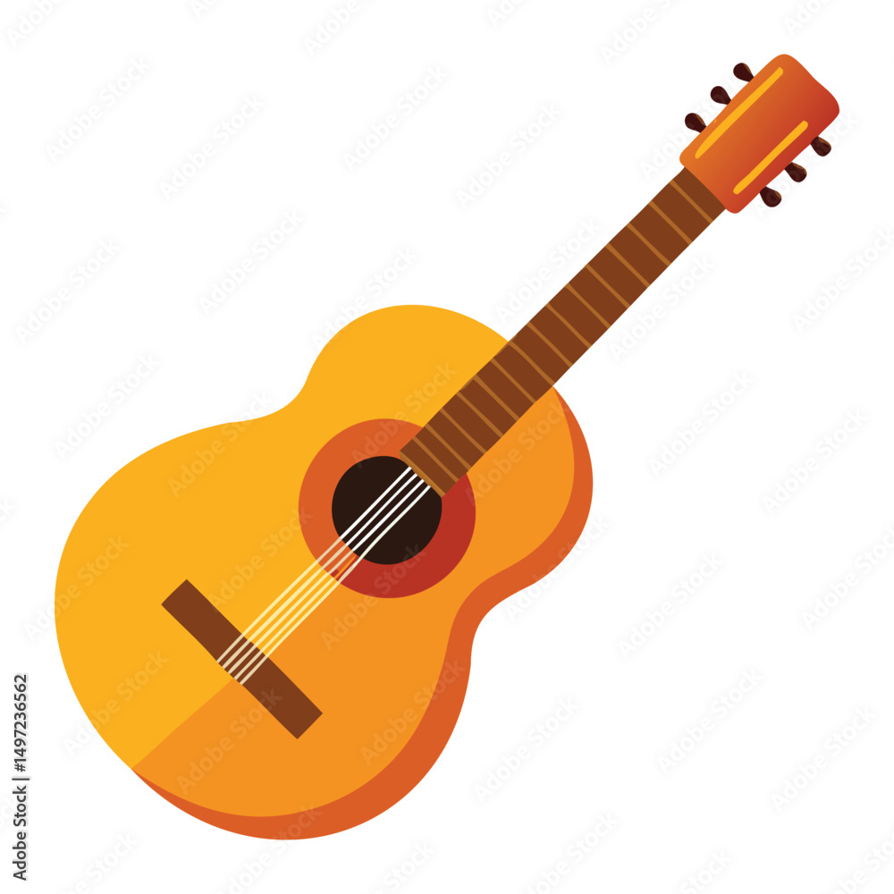 Obraz premium Harmonious Acoustic Guitar Graphics