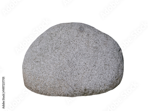 oval stone isolated on white background