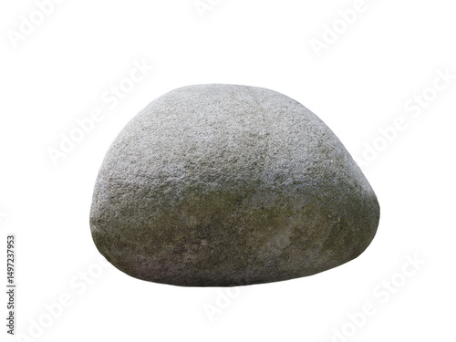 oval stone isolated on white background
