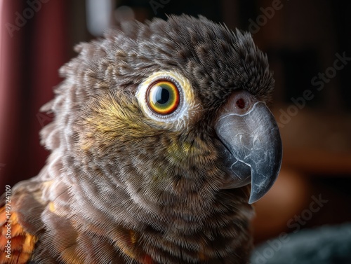 Close-up of a parrot with v...