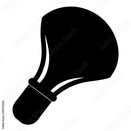 Stylized black and white illustration of a smoking pipe with bulbous end