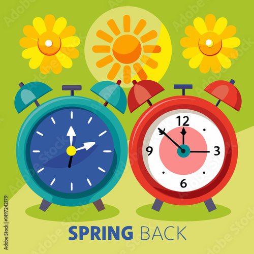 alarm clock with flower