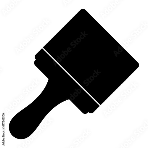 Simple Black Paintbrush Design for Artistic Projects and Painting Works
