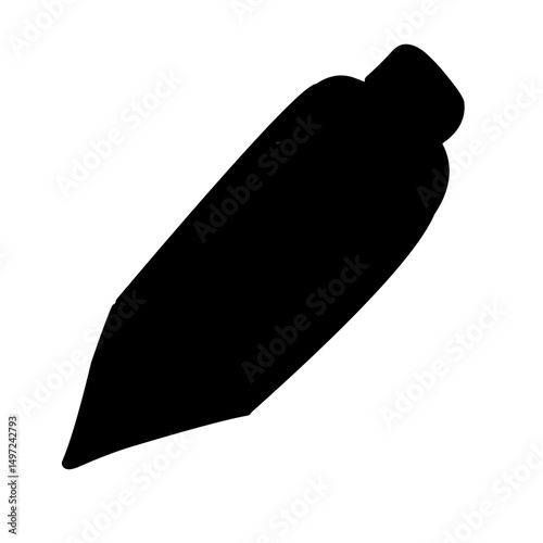 fountain pen silhouette vector