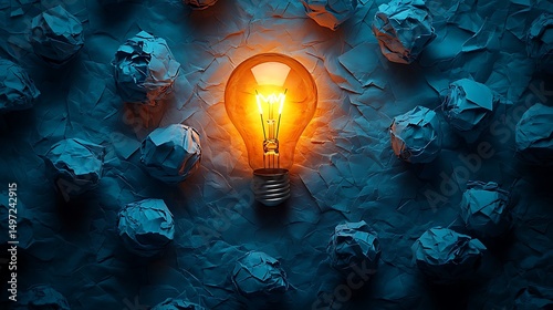 Glowing light bulb creativity images