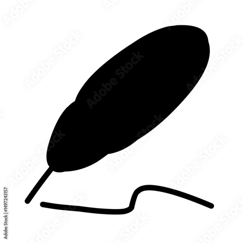 fountain pen silhouette vector