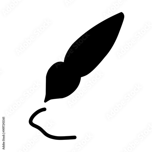 fountain pen silhouette vector