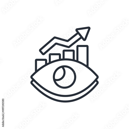 predictive analytics icon. vector.Editable stroke.linear style sign for use web design,logo.Symbol illustration.
