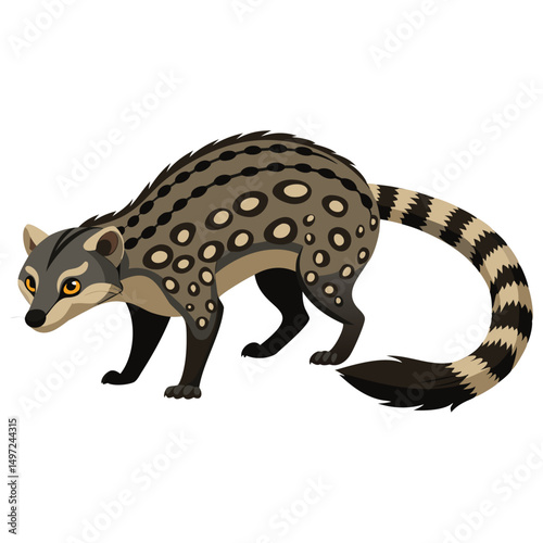 Arched Civet Silhouette