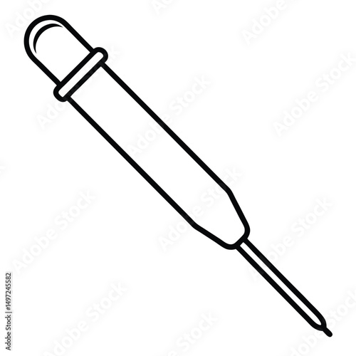vector illustration of a medical tool consisting of a hollow tube with a plunger used to inject or withdraw fluids