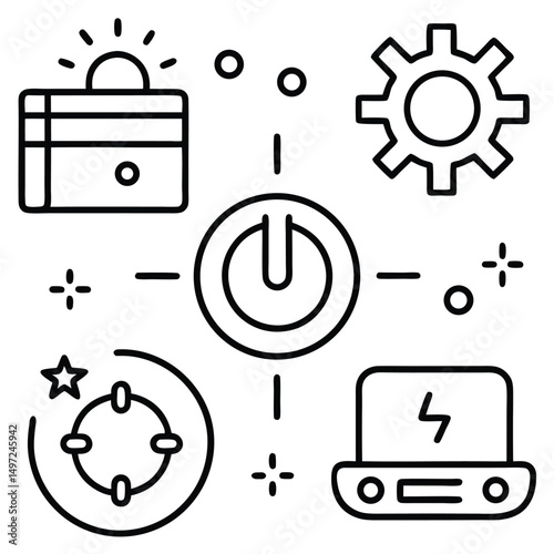 set of icons for web design