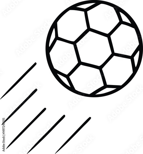 football ball icon, vector soccer ball icon