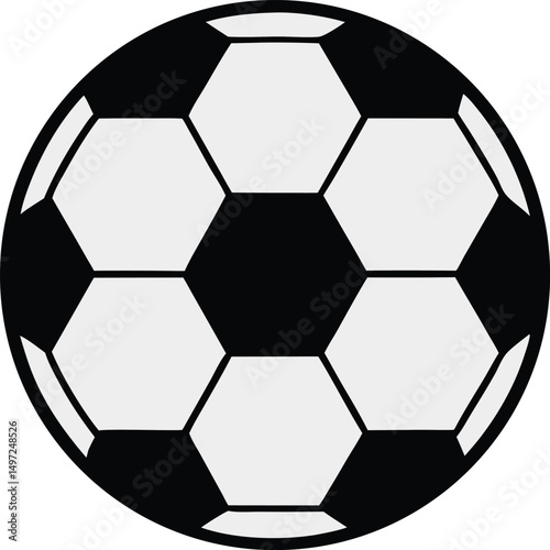 football ball icon, vector soccer ball icon