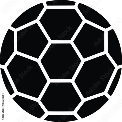 football ball icon, vector soccer ball icon