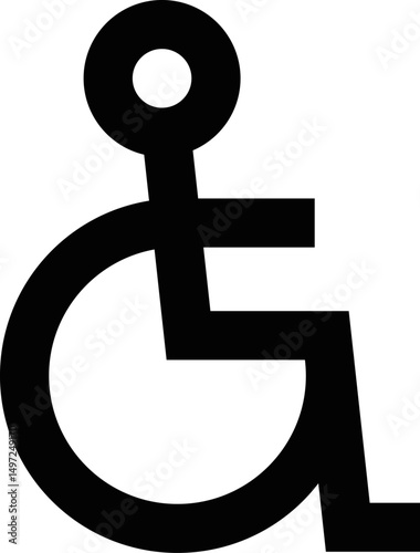 Barrierefrei Icon für Websites als Pfaddatei; Strichsymbole als editierbare Linien; Barrierefreiheits- stärkungsgesetz (BFSG), Inklusion & European Accessibility Act (EAA)
