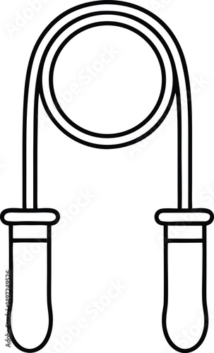 Skipping rope icon isolated on a white background.