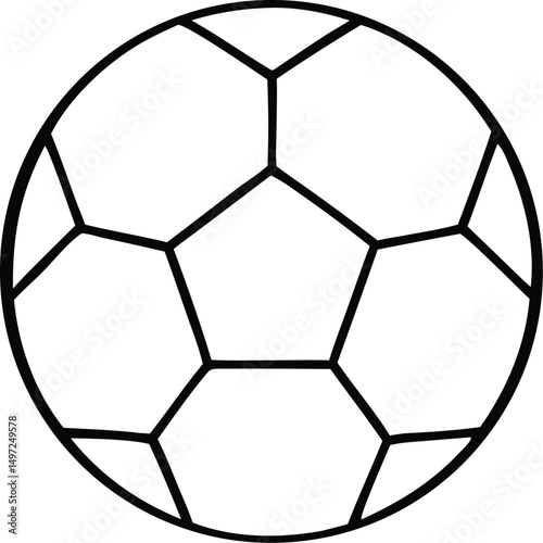 football ball icon, vector soccer ball icon