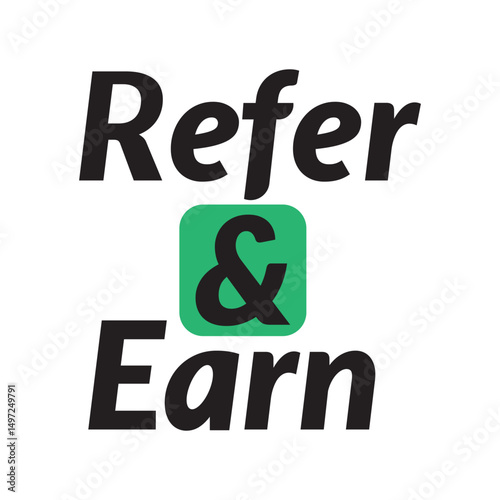 Refer a friend banner logo vector. Referral program badge with loudspeaker.