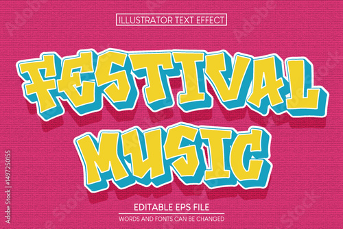 FESTIVAL MUSIC TEXT EFFECT