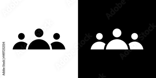 people icon Vector in flat style. Collection silhouettes
