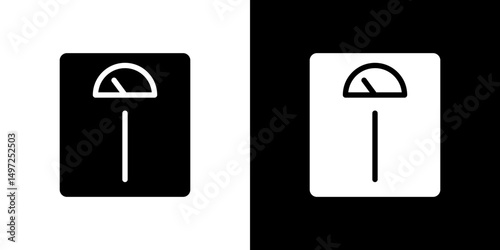 Weight scale icon Vector in flat style. Collection silhouettes