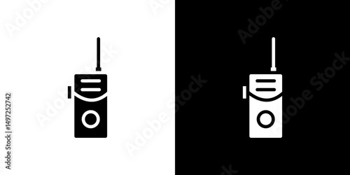Walkie talkie icon Vector in flat style. Collection silhouettes