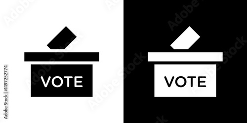 Voting icon Vector in flat style. Collection silhouettes