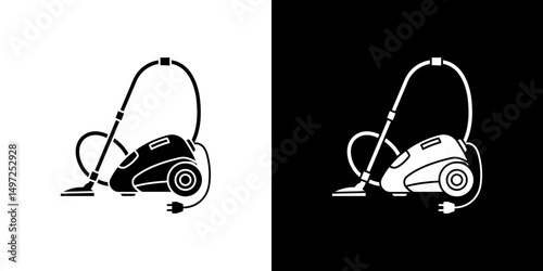 Vacuum cleaner icon Vector in flat style. Collection silhouettes