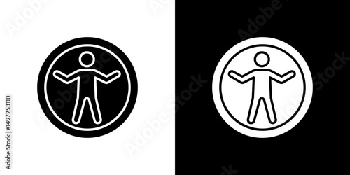 Universal access icon Vector in flat style. Collection silhouettes