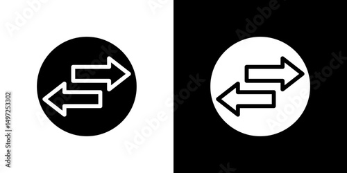 Transfer arrows icon Vector in flat style. Collection silhouettes